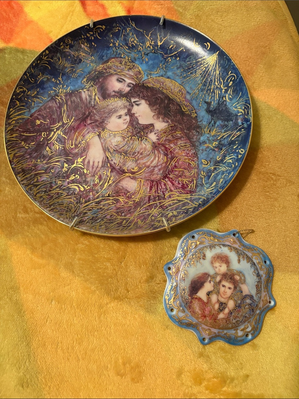 Decorative Porcelain Hanging Ornament and  Plate - Edna Hibel